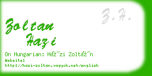 zoltan hazi business card